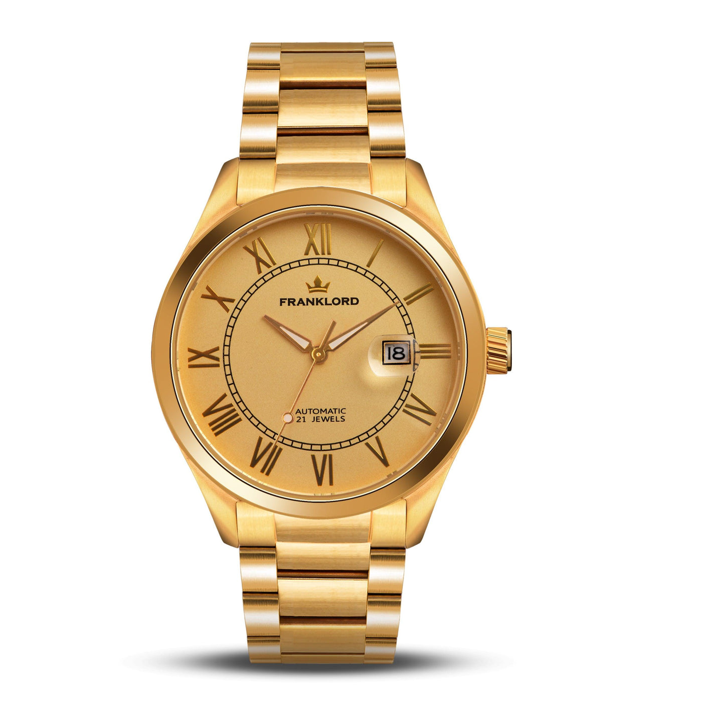 Franklord Regal Sapphire Roman Gold | Maha Vastu-Inspired Timepiece for Prosperity & Power
