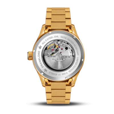 Franklord Regal Sapphire Roman Gold | Maha Vastu-Inspired Timepiece for Prosperity & Power