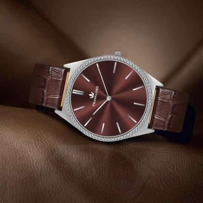 Franklord Rustic Luxe Diamond – Swiss Ultra Slim Dress Watch for Men