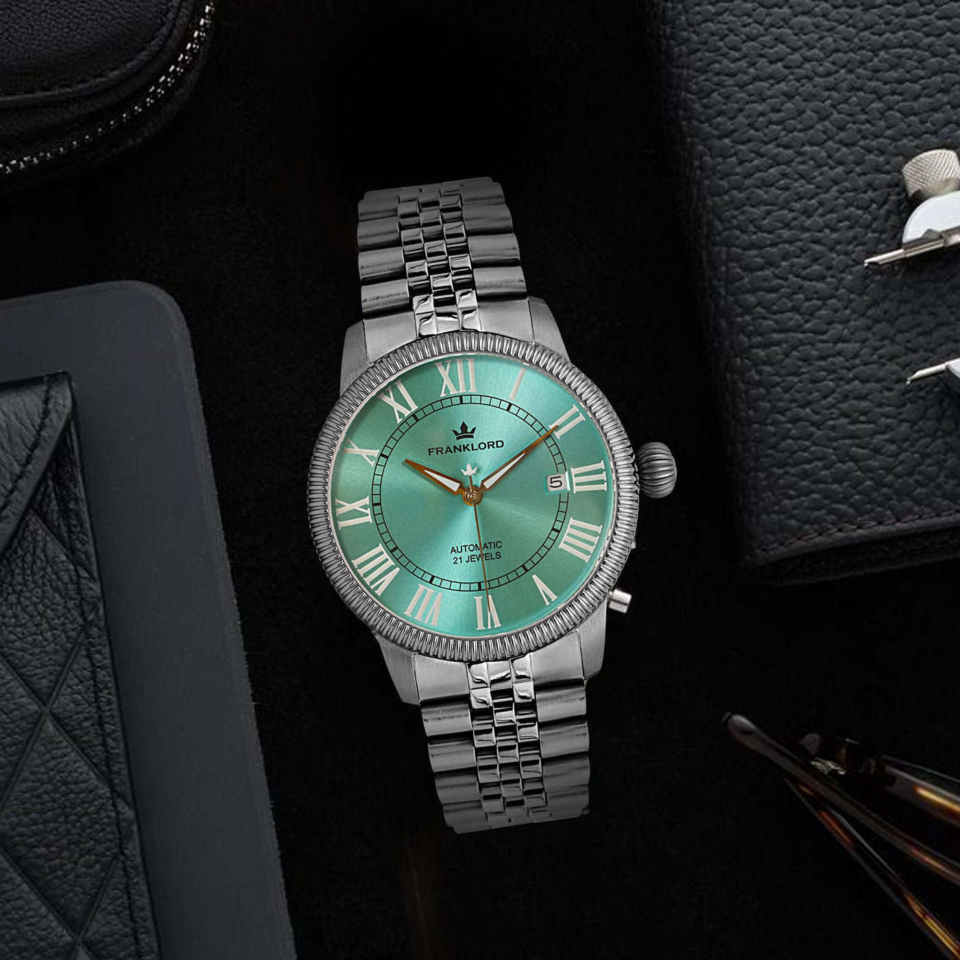Franklord Majestic Aura – Ocean Glow | Luxury Automatic Watch