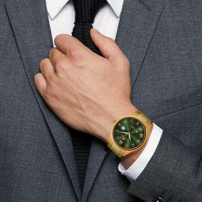 Franklord Regal Sapphire Roman Green | Maha Vastu-Inspired Timepiece for Prosperity
