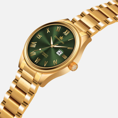 Franklord Regal Sapphire Roman Green | Maha Vastu-Inspired Timepiece for Prosperity