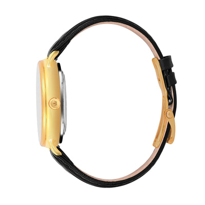 Franklord Heritage Open Heart – Royal Gold | Luxury Automatic Black Dial Watch for Men