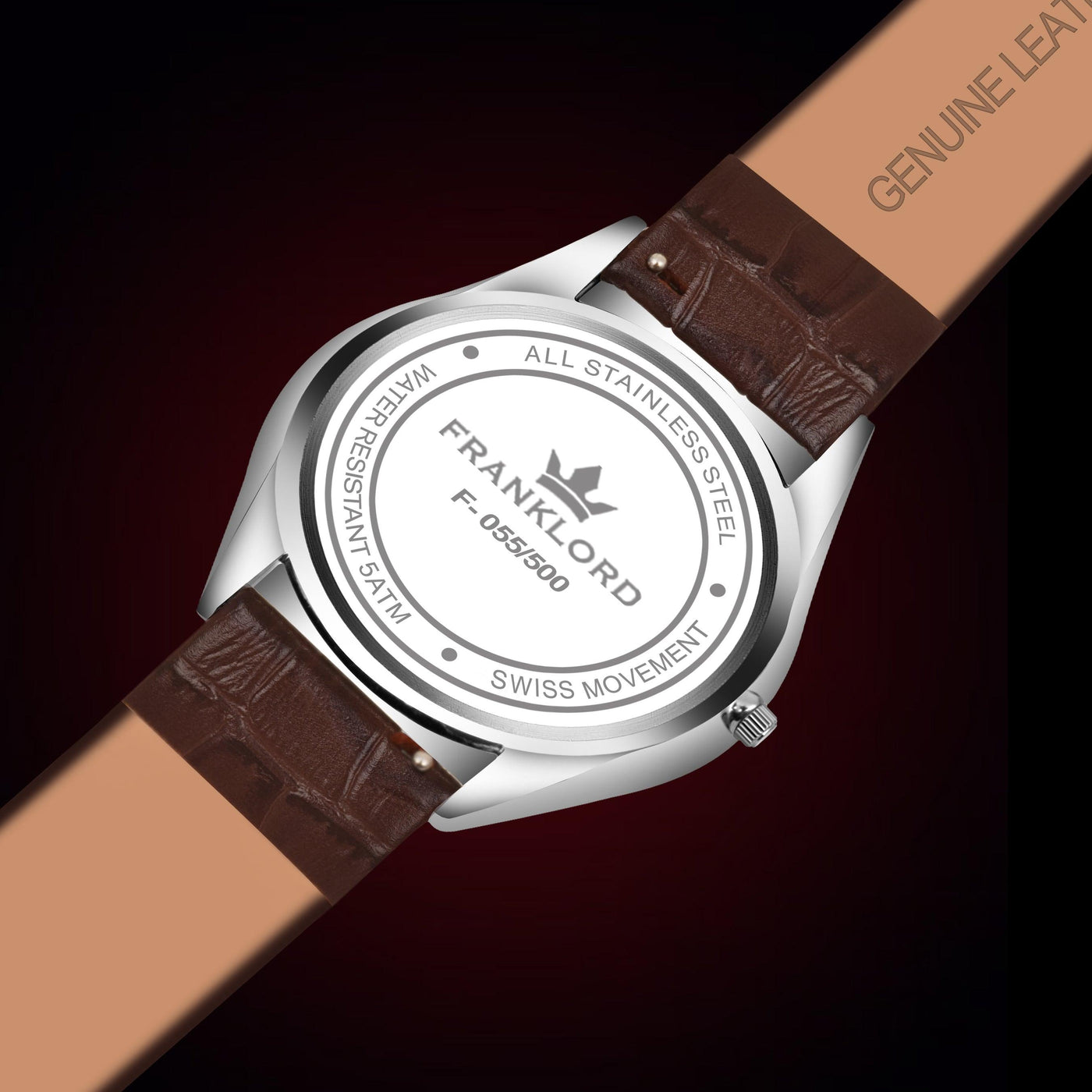 Franklord Rustic Luxe Diamond – Swiss Ultra Slim Dress Watch for Men