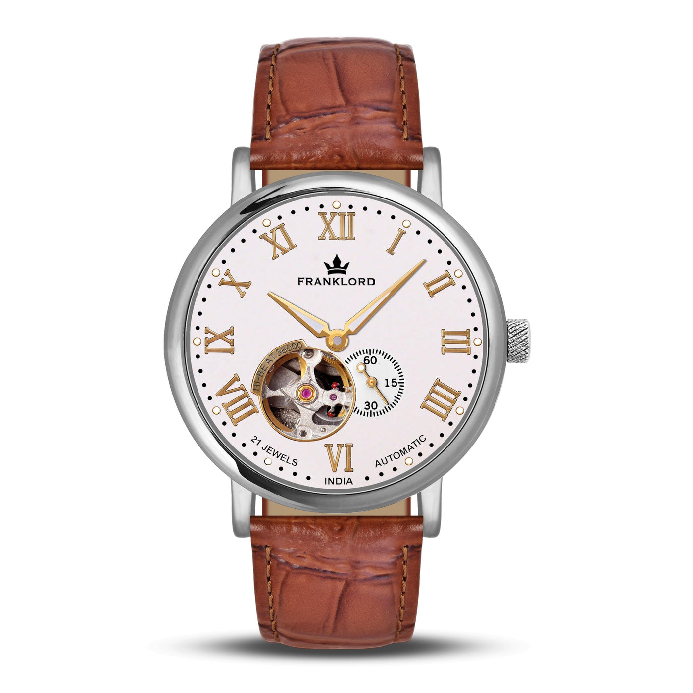 Franklord Heritage Open Heart – Crystal White | Iconic White Dial Automatic Watch for Men