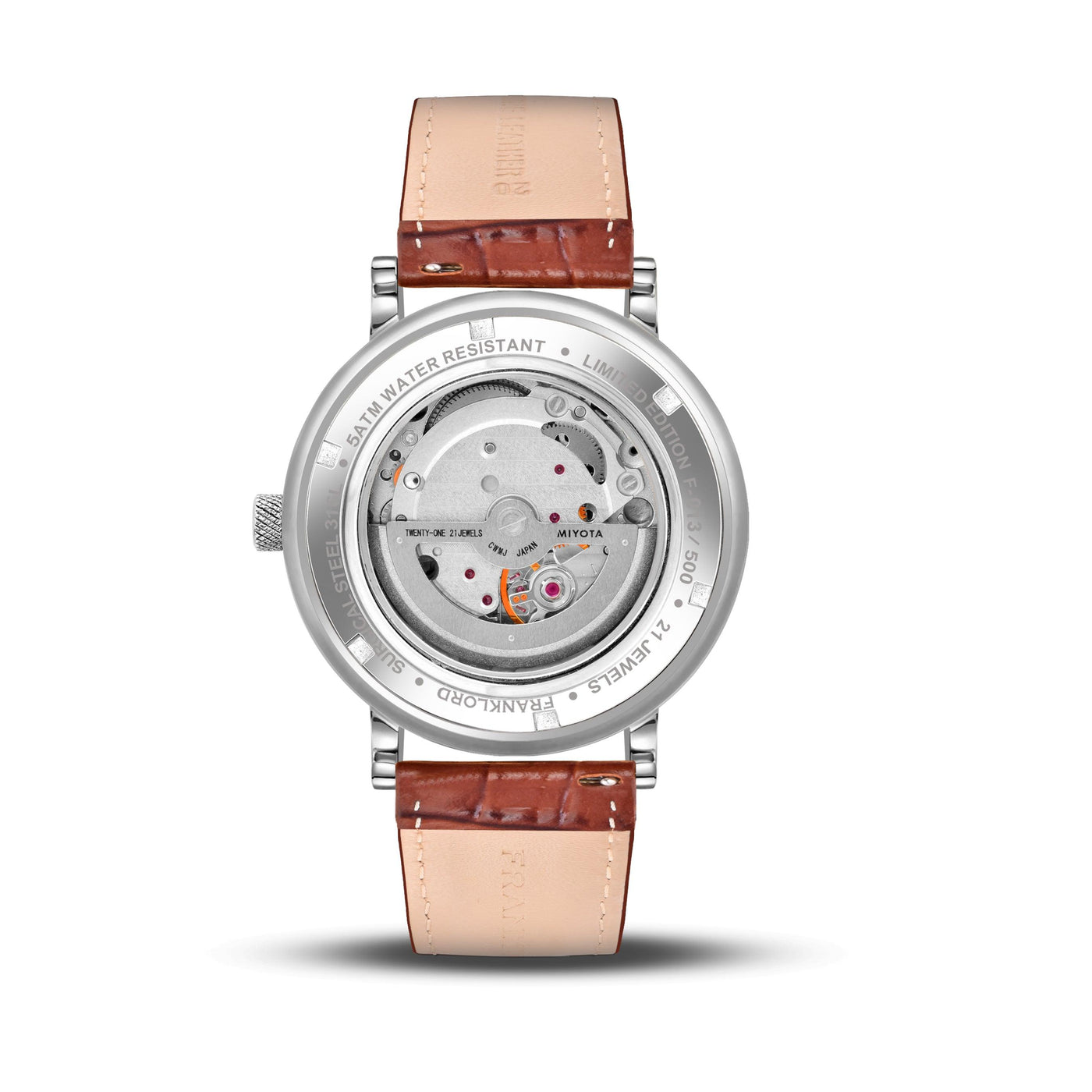 Franklord Heritage Open Heart – Crystal White | Iconic White Dial Automatic Watch for Men