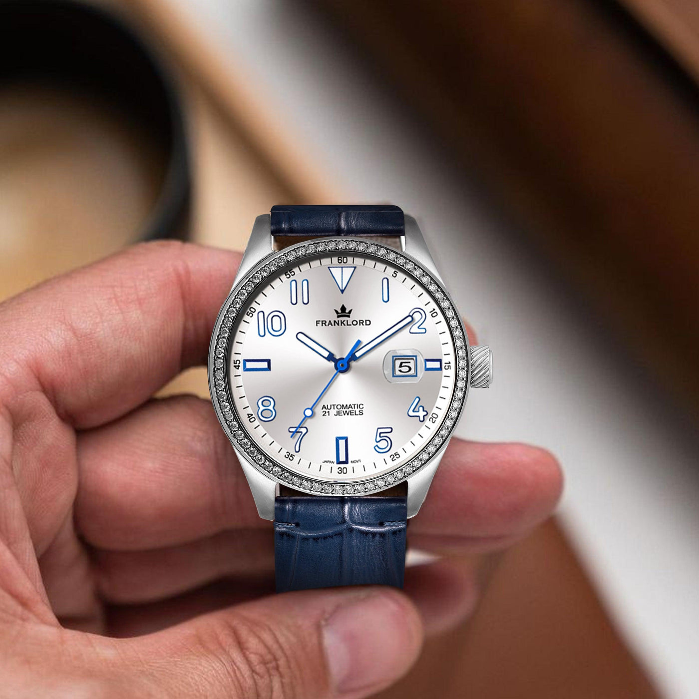 Franklord Silver Royale Diamond | Automatic Luxury Watch