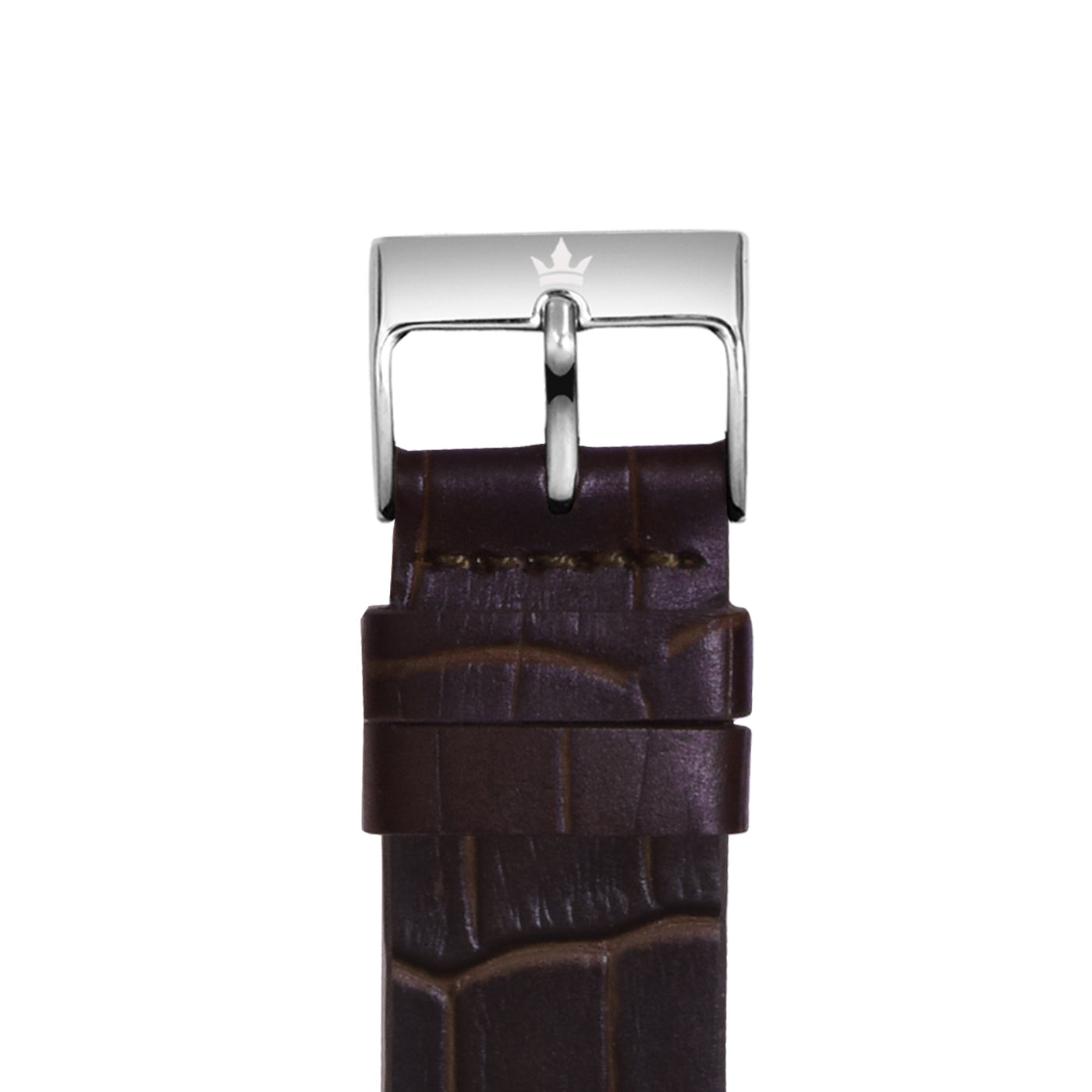 Franklord Classic Brown 20mm Genuine Leather Watch Strap – Premium Croc Texture | Quick Release Band