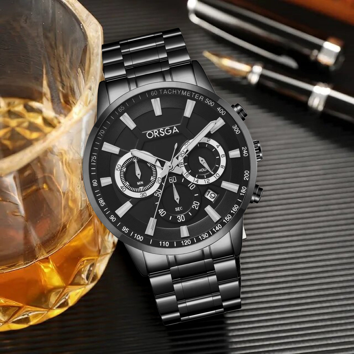 COMET Analog Men's Black Watch