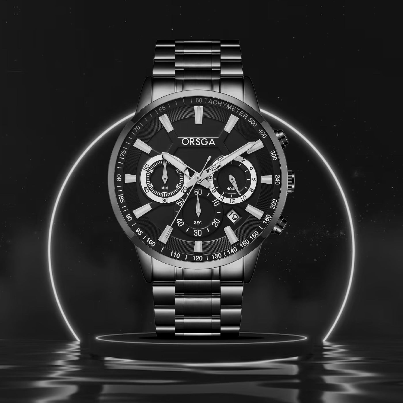 COMET Analog Men's Black Watch