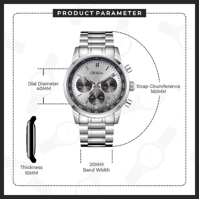 ZORION Analog Men's Watch (White & Silver)