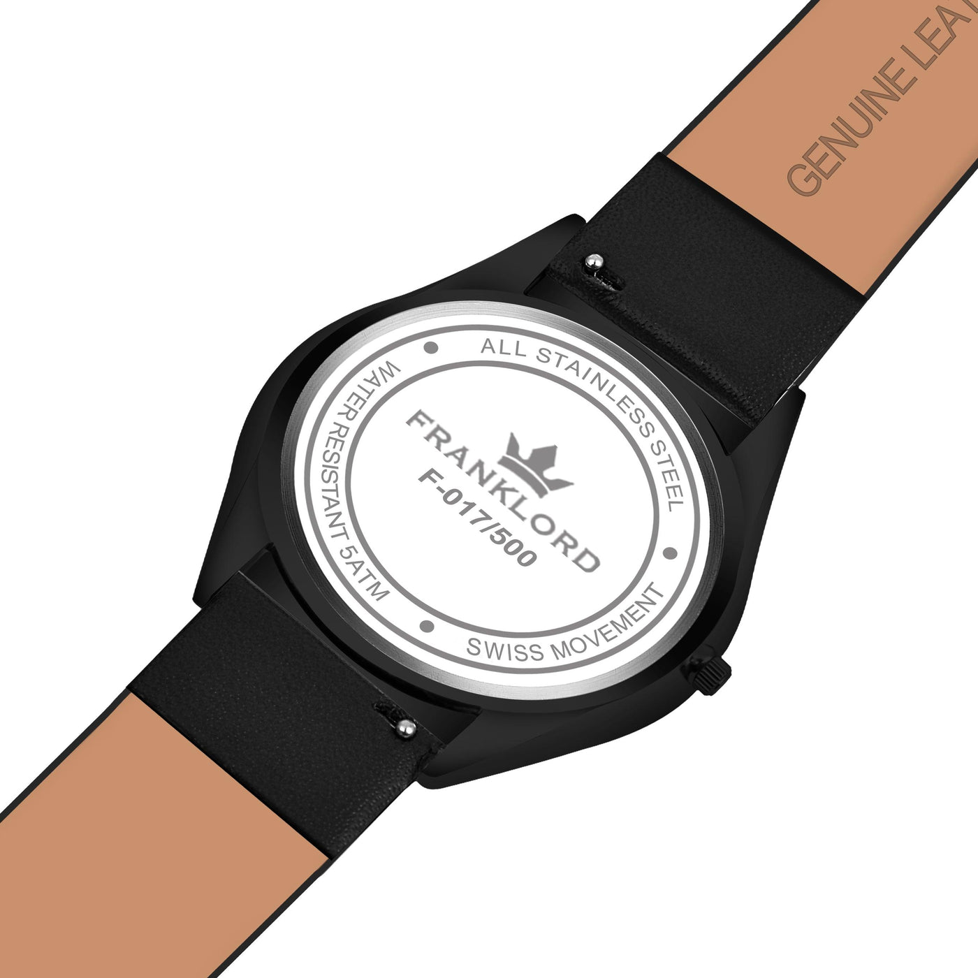 Franklord Swiss UltraThin Series - Black Shadow | 5mm Ultra-Slim Luxury Watch