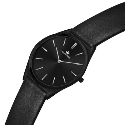 Franklord Swiss UltraThin Series - Black Shadow | 5mm Ultra-Slim Luxury Watch