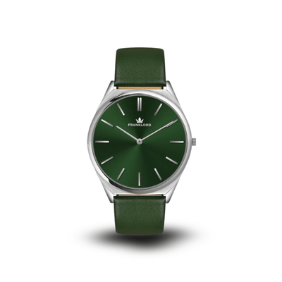 Franklord Swiss UltraThin Series - Emerald Glow | Ultra-Slim 5mm Luxury Watch