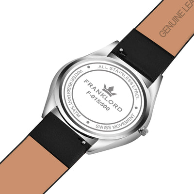 Franklord Swiss UltraThin Series - Black Carbon | 5mm Ultra-Slim Luxury Watch