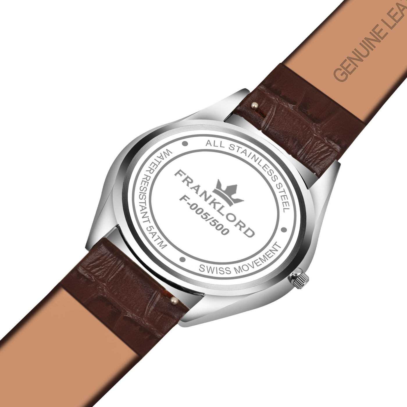 Franklord Swiss UltraThin Series - Caramel Luxe | Ultra Slim 5mm Luxury Watch