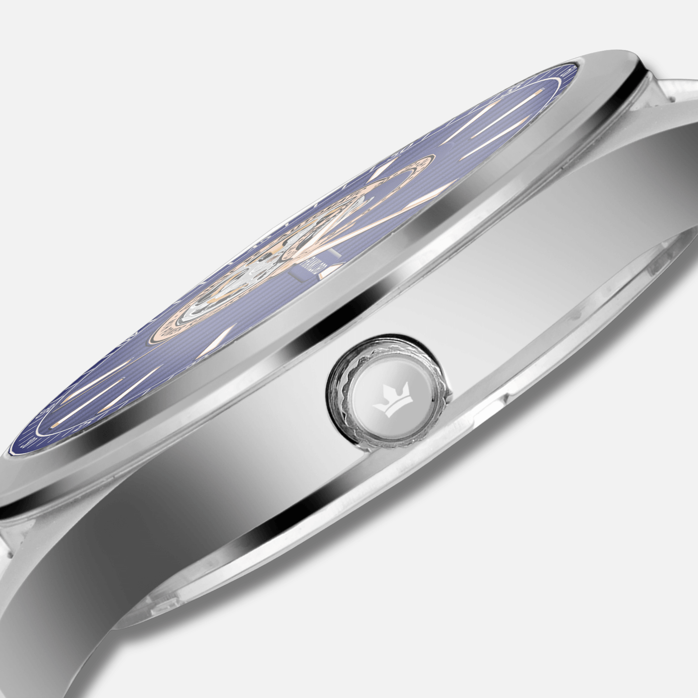 Franklord Regal Sapphire Open Heart - Ocean Crest Leather Automatic Watch