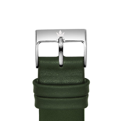 Franklord Olive Green 20mm Genuine Leather Watch Strap – Minimalist Quick Release Band