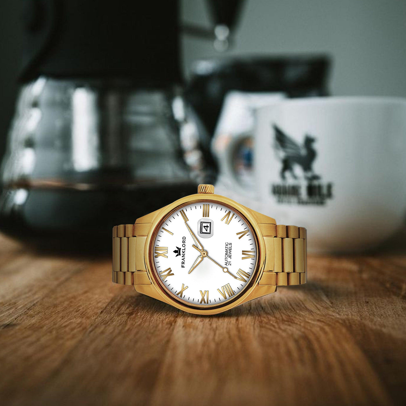 Franklord Regal Sapphire Roman - Imperial Gold | Luxury Automatic Watch
