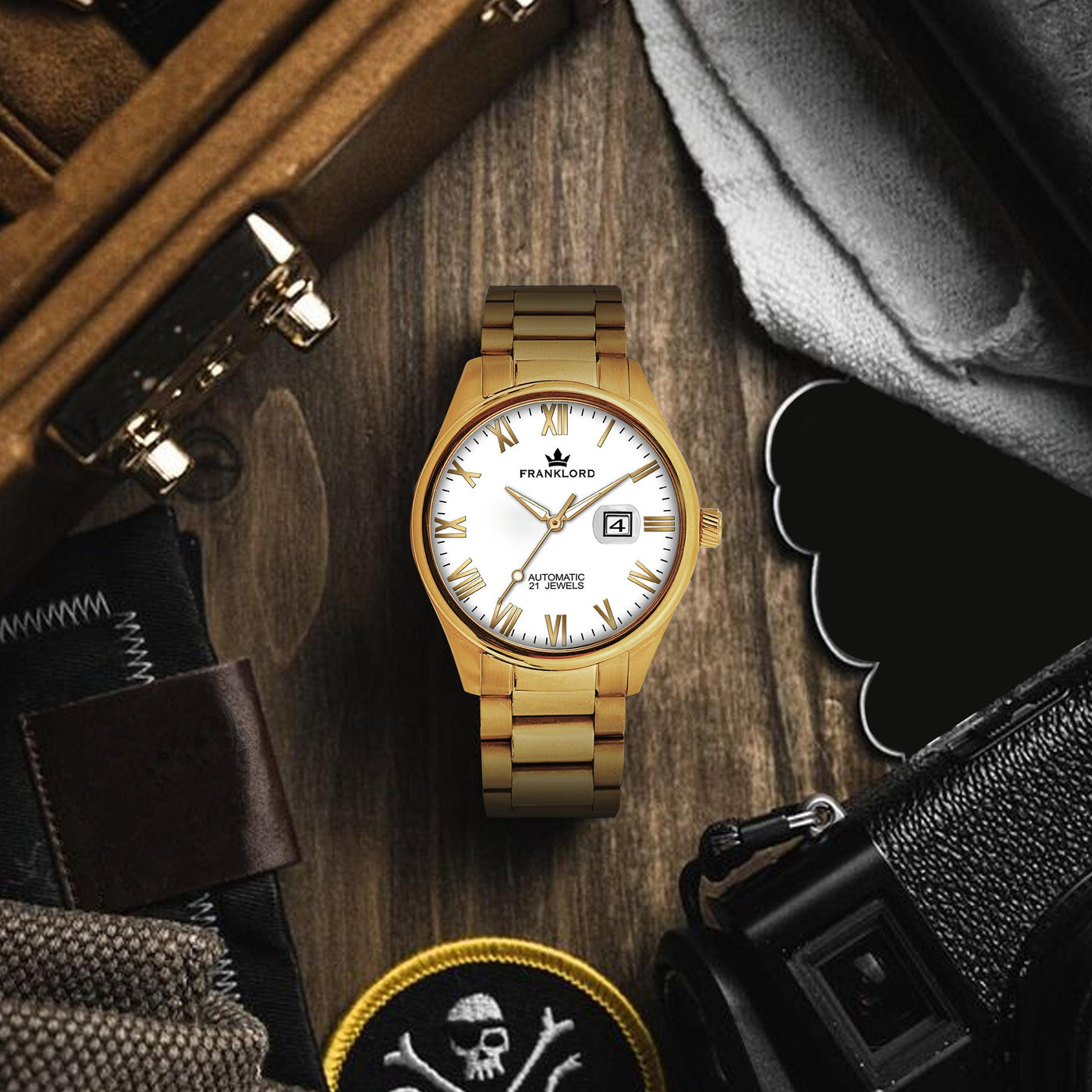 Franklord Regal Sapphire Roman - Imperial Gold | Luxury Automatic Watch