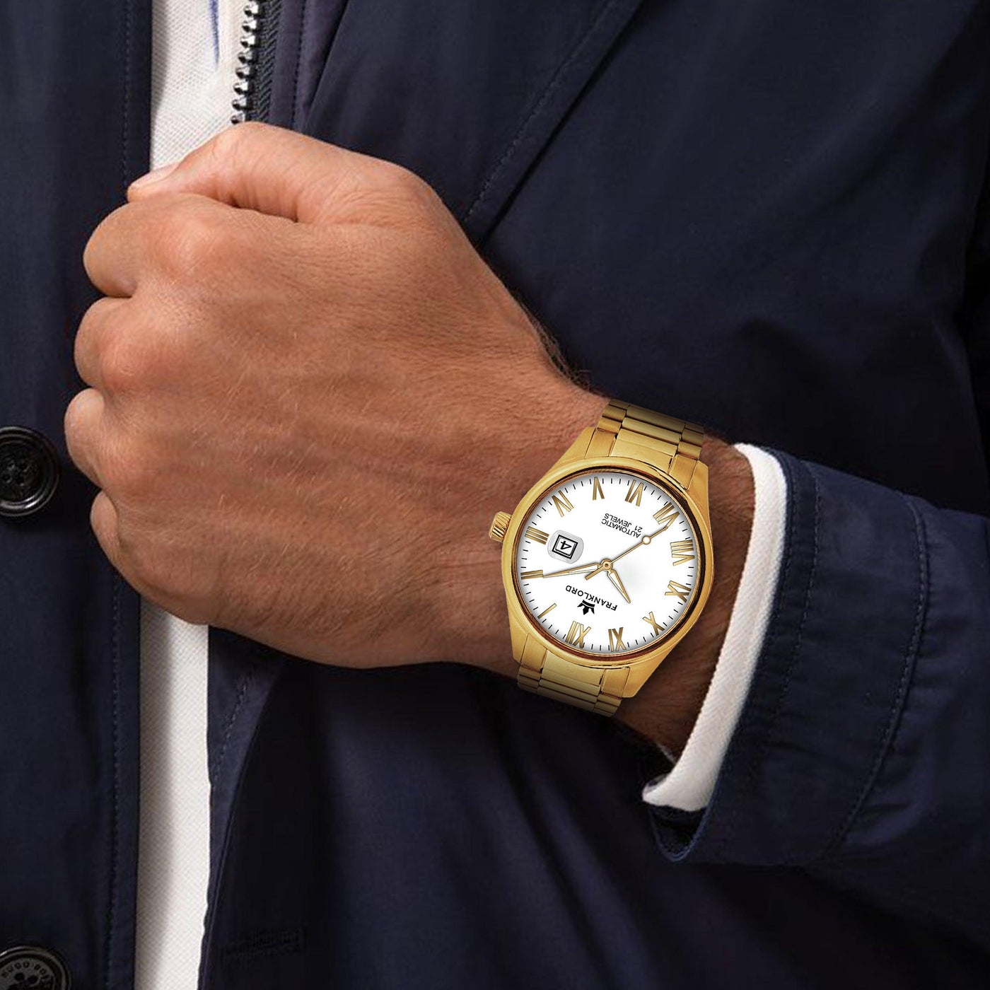 Franklord Regal Sapphire Roman - Imperial Gold | Luxury Automatic Watch