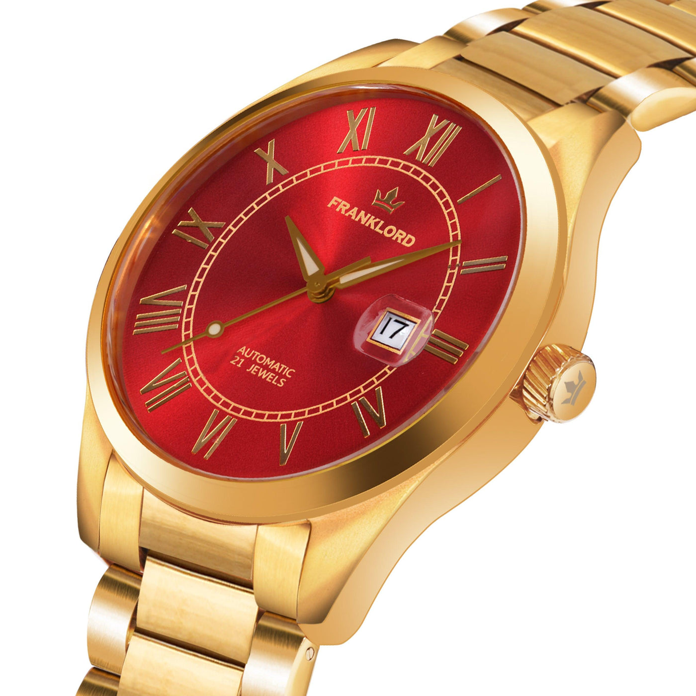 Franklord Regal Sapphire Roman Red | Maha Vastu Timepiece of Energy & Attraction