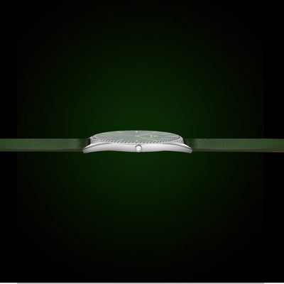 Franklord Diamond Élan – Emerald Ultra-Slim Swiss Watch (5mm)