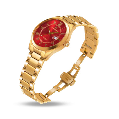 Franklord Regal Sapphire Roman Red | Maha Vastu Timepiece of Energy & Attraction