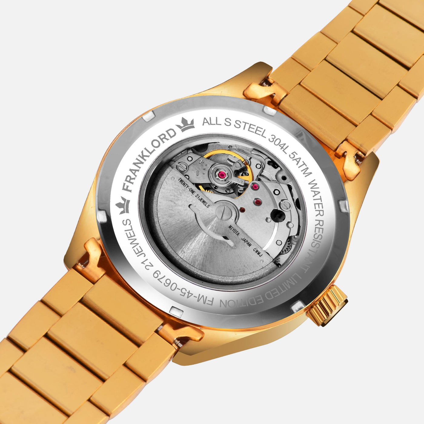 Franklord Regal Sapphire Roman - Imperial Gold | Luxury Automatic Watch