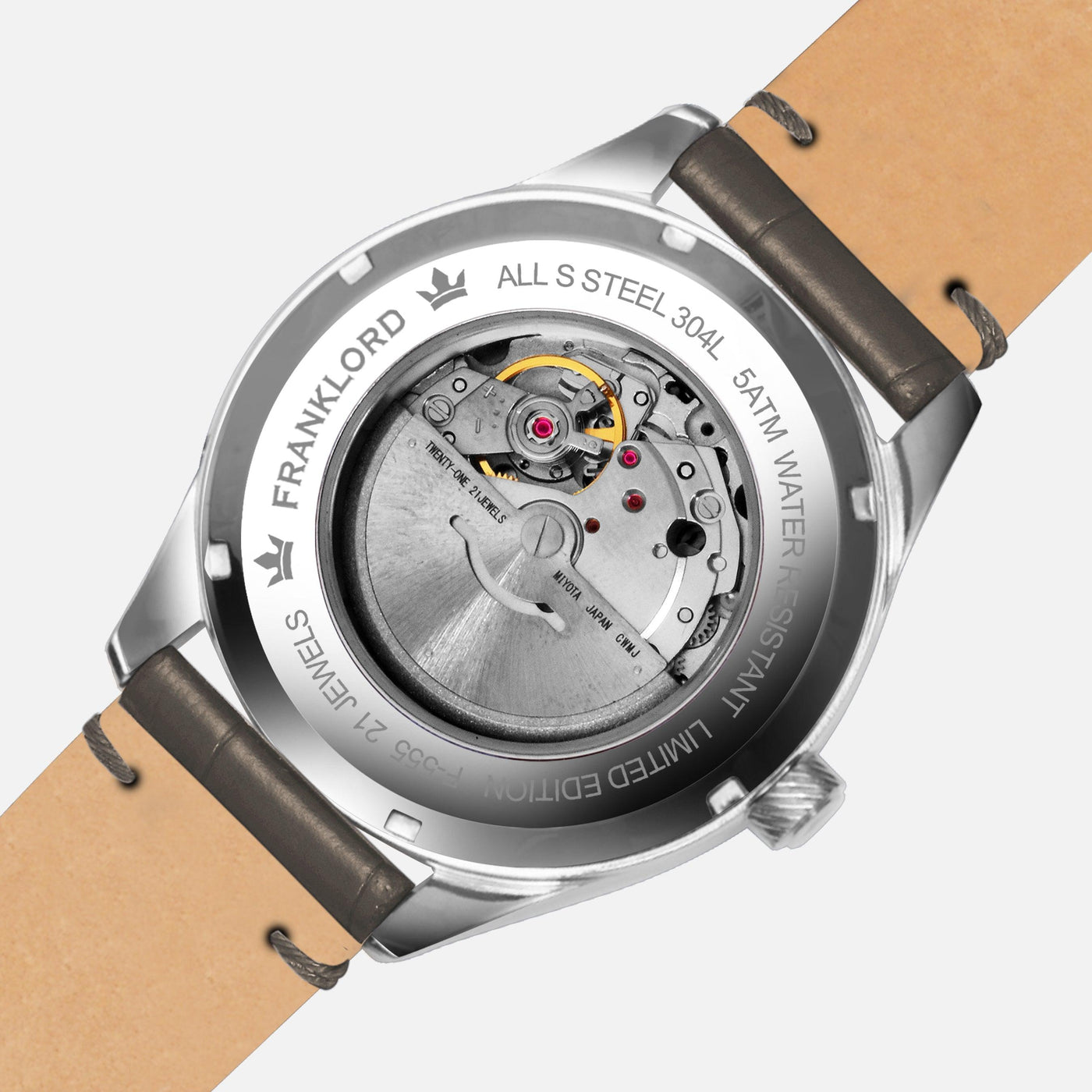 Franklord Regal Sapphire - Eclipse Leather Automatic Watch