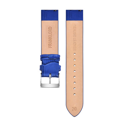 Franklord Royal Blue 20mm Genuine Leather Watch Strap – Quick Release | Premium Replacement Band