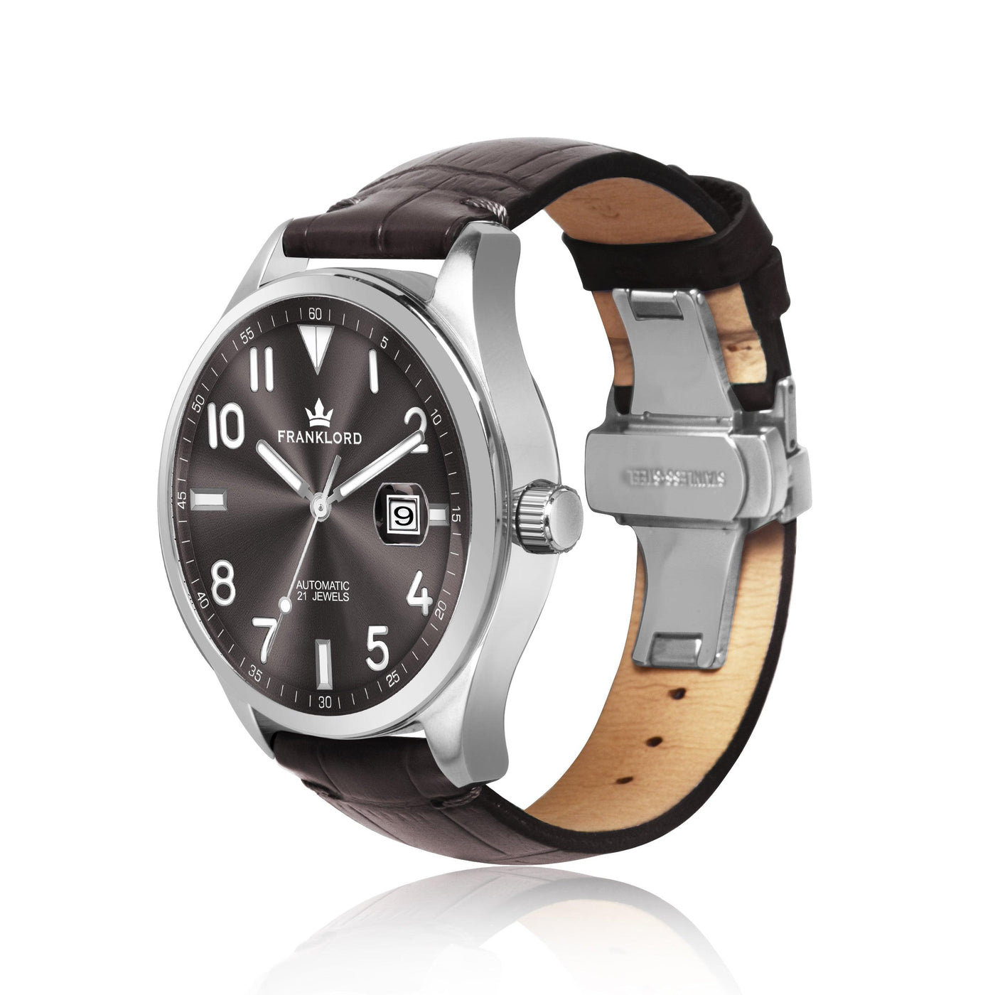 Franklord Regal Sapphire - Eclipse Leather Automatic Watch