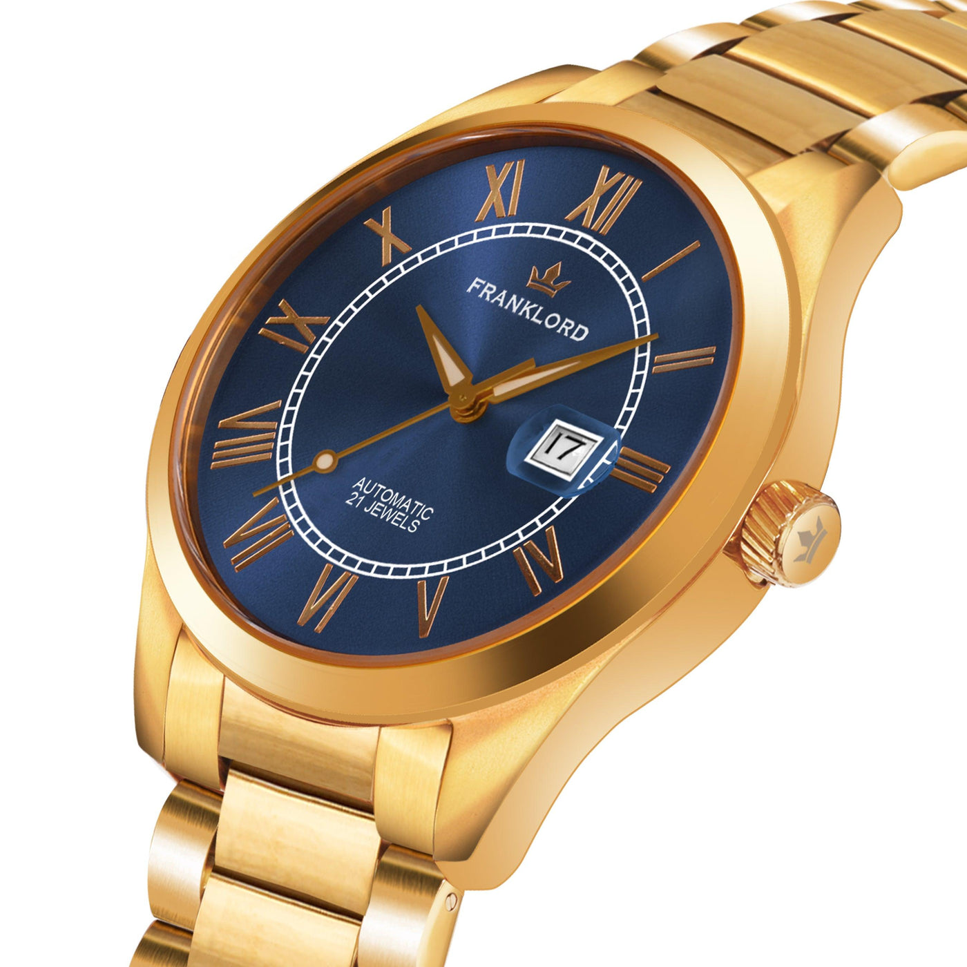 Franklord Regal Sapphire Roman Blue | Maha Vastu-Inspired Timepiece for Vision & Power