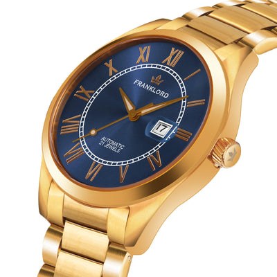 Franklord Regal Sapphire Roman Blue | Maha Vastu-Inspired Timepiece for Vision & Power