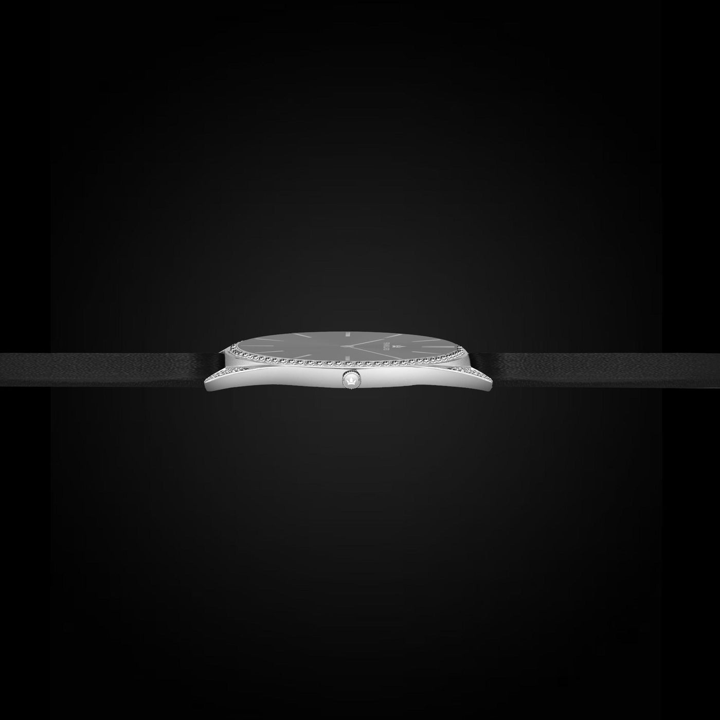 Franklord Black Royale Diamond | Ultra-Slim Swiss Luxury Watch for Men