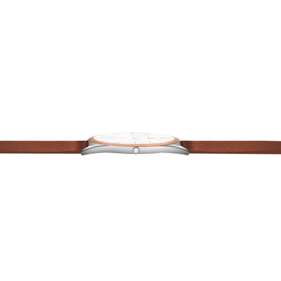 Franklord Swiss UltraThin Series - Platinum Glow | Ultra-Slim 5mm Luxury Watch