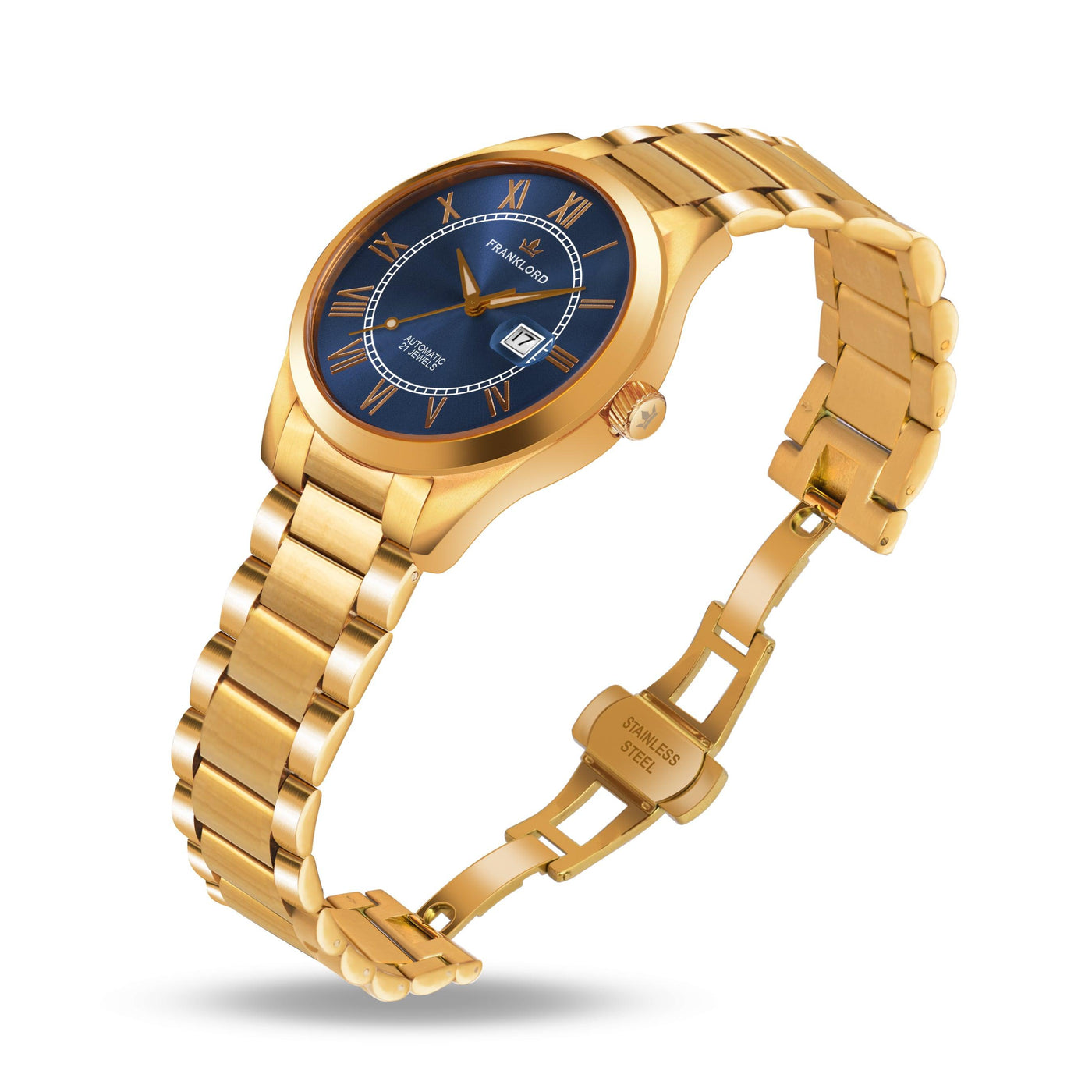 Franklord Regal Sapphire Roman Blue | Maha Vastu-Inspired Timepiece for Vision & Power