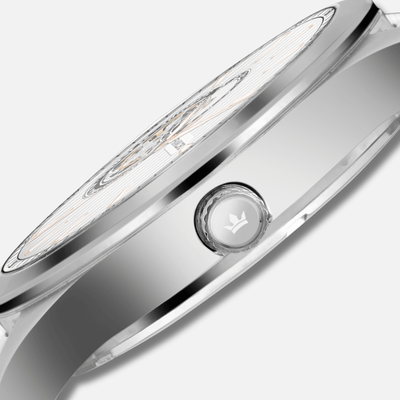 Franklord Regal Sapphire Open Heart - Silver Frost Luxury Automatic Watch