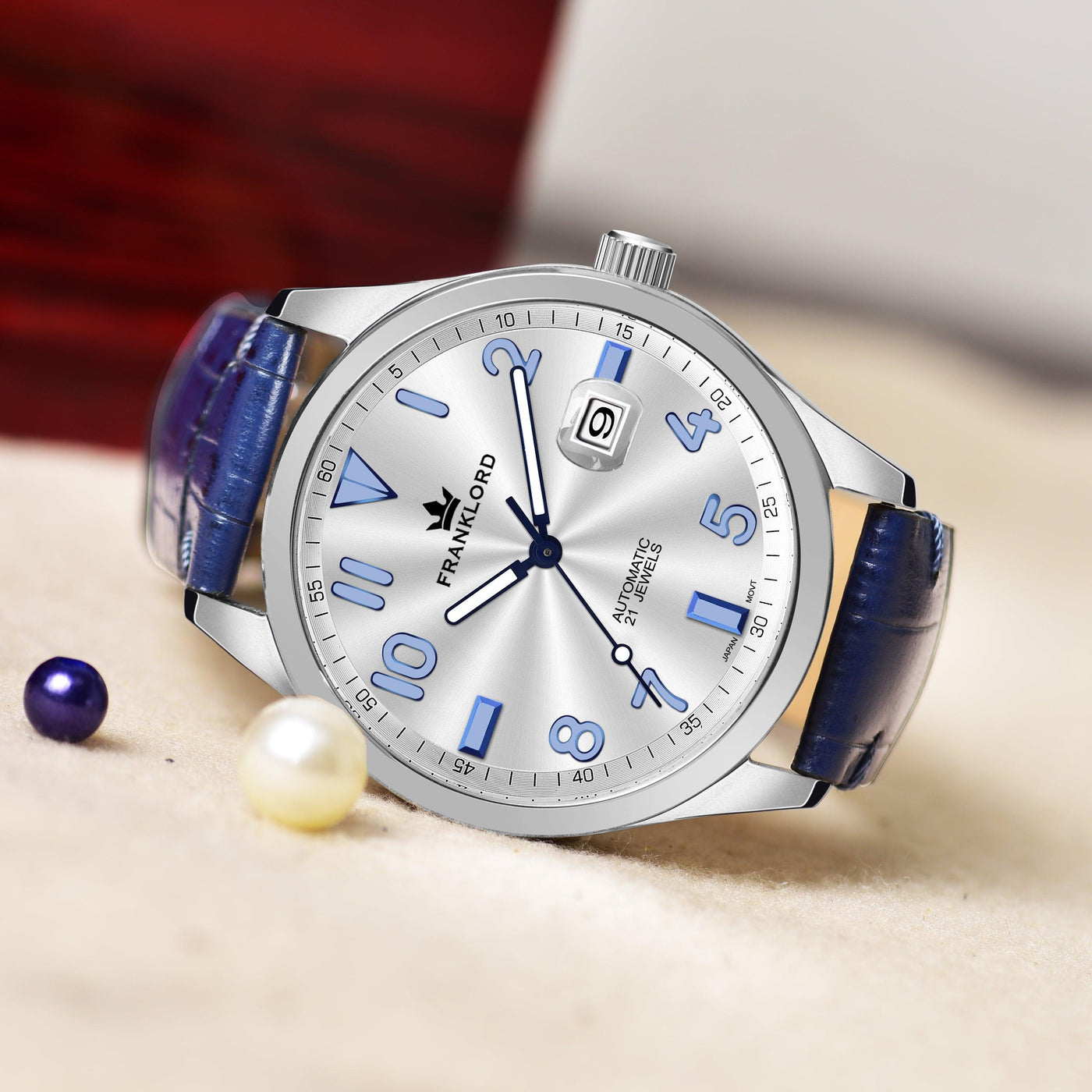 Franklord Regal Sapphire - Lunar Silver Luxury Automatic Watch