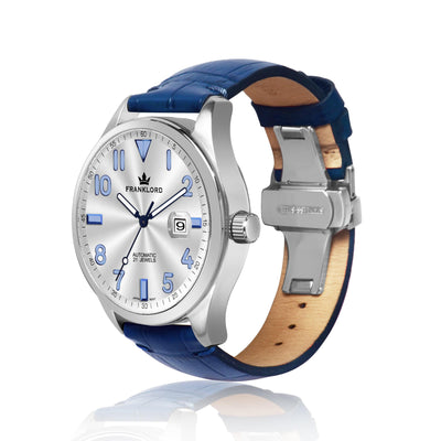 Franklord Regal Sapphire - Lunar Silver Luxury Automatic Watch
