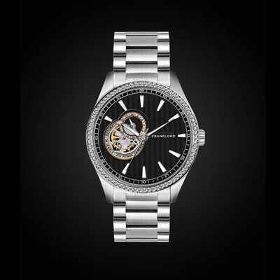 Franklord Diamond Open Heart – Luxury Automatic Watch for Men
