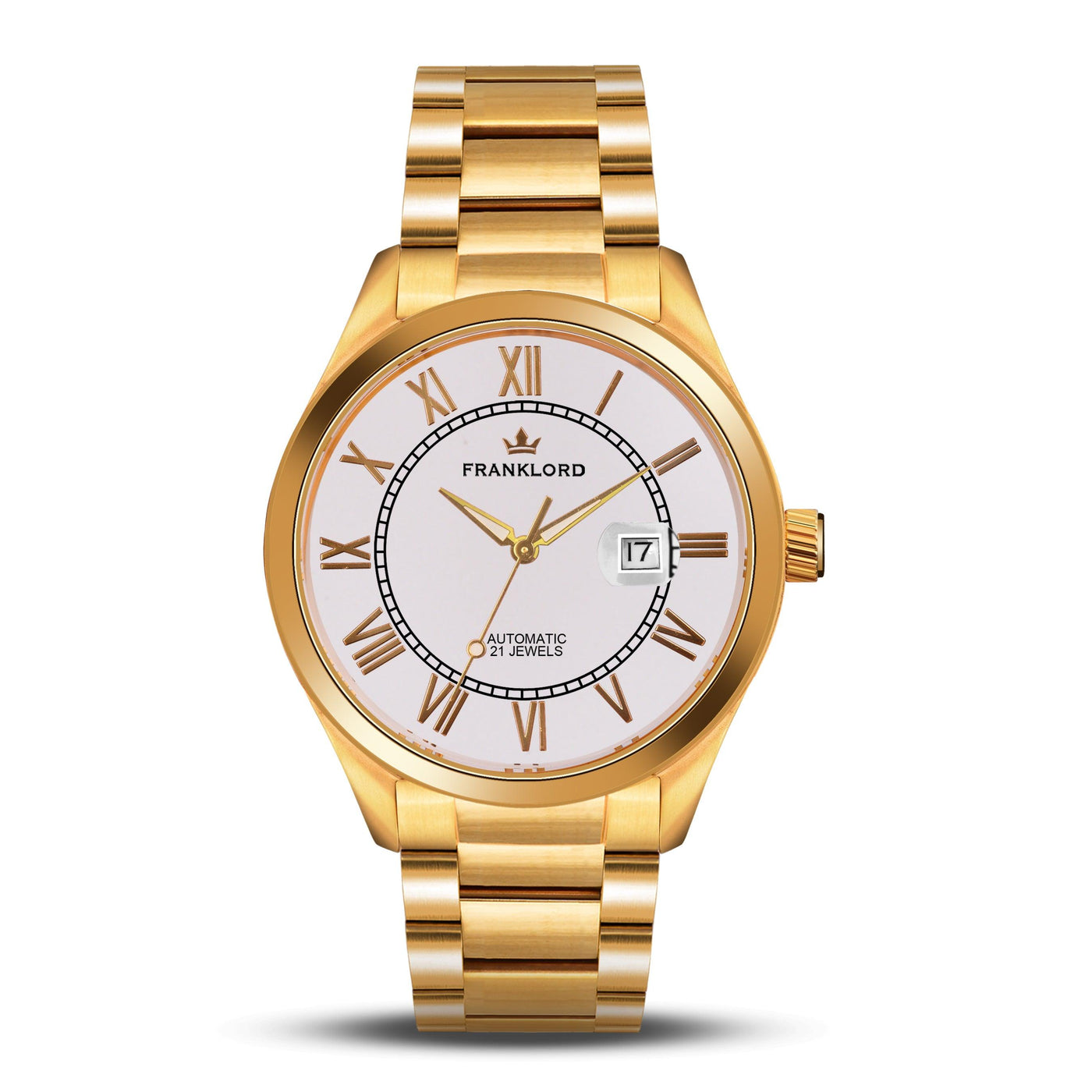 Franklord Regal Sapphire Roman White | Maha Vastu-Inspired Timepiece for Prosperity