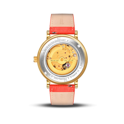 Franklord Heritage Open Heart – Imperial Flame | Gold Automatic Watch for Men