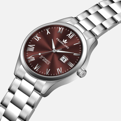 Franklord Regal Sapphire Roman - Wine Red | Luxury Automatic Watch