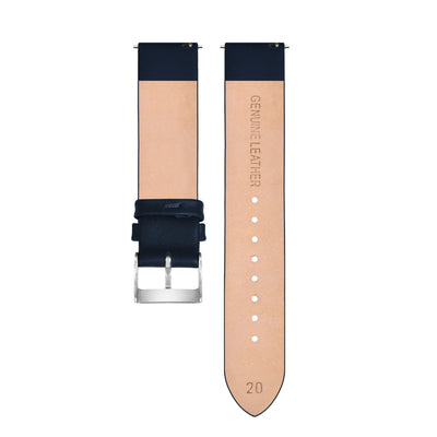 Franklord Navy Blue 20mm Genuine Leather Watch Strap – Minimalist Premium Quick Release Band