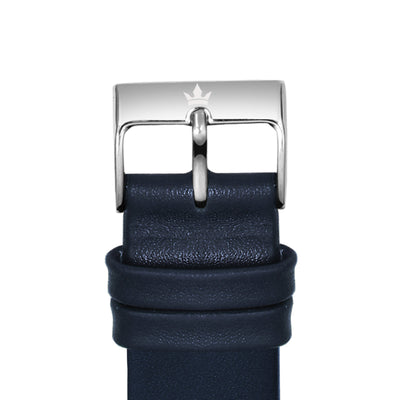 Franklord Navy Blue 20mm Genuine Leather Watch Strap – Minimalist Premium Quick Release Band