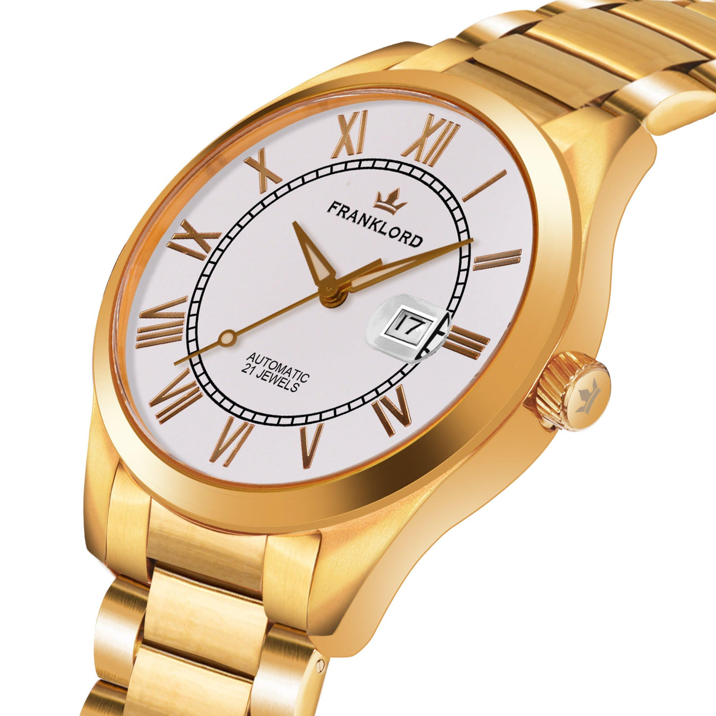 Franklord Regal Sapphire Roman White | Maha Vastu-Inspired Timepiece for Prosperity