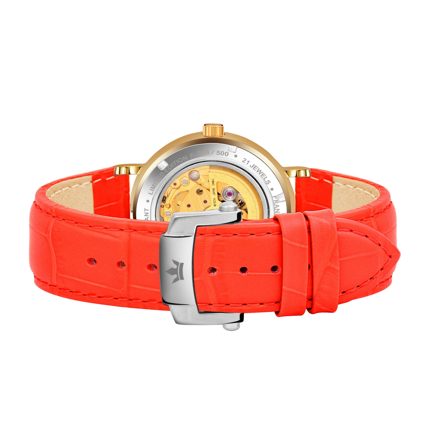 Franklord Heritage Open Heart – Imperial Flame | Gold Automatic Watch for Men