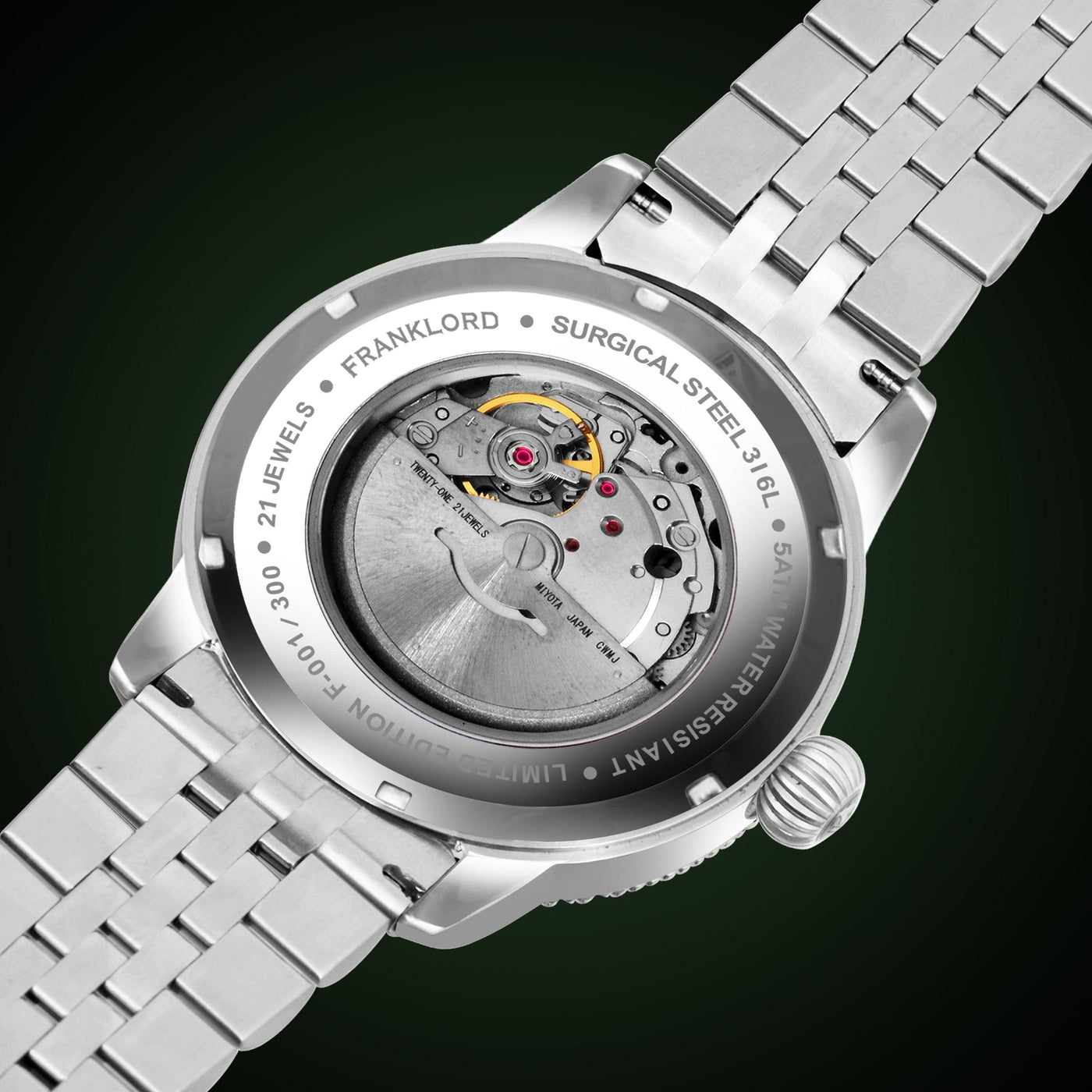 Franklord Majestic Aura – Emerald Grace | Luxury Automatic Watch