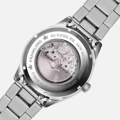 Franklord Regal Sapphire Legacy Steel - Wine Ember Luxury Automatic Watch